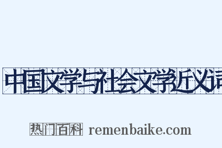 中国文学与社会文学近义词是什么意思的图片